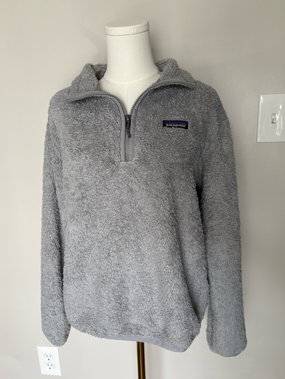 Patagonia Los Gatos Light Gray Half-Zip Fleece Pullover